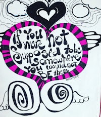 a drawing of a heart with a quote on it